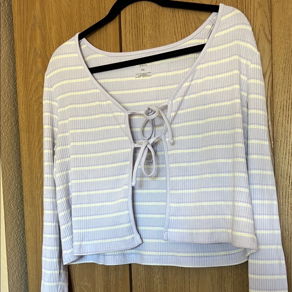 Arizona Jean Co Tie Front Long Sleeve